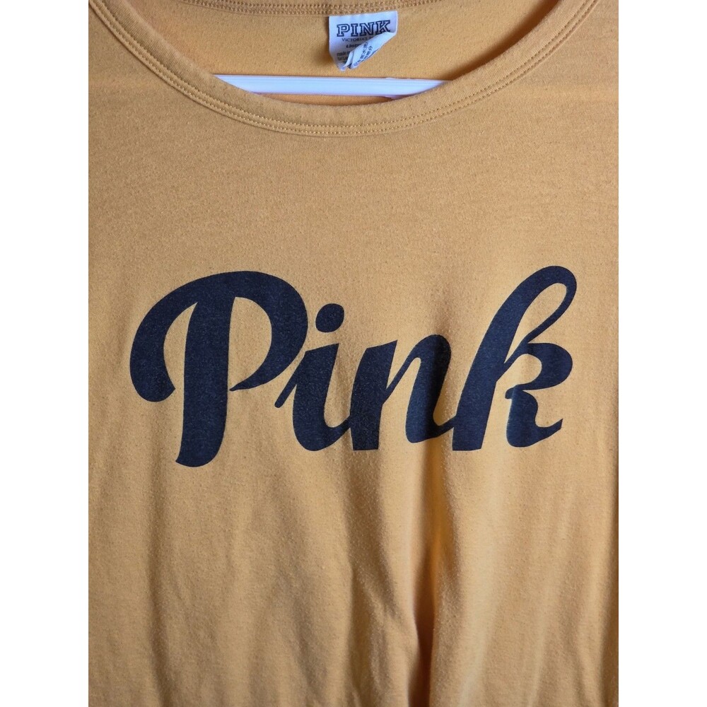 Victoria’s Secret Pink Women's Size M Yellow Tshirt‎